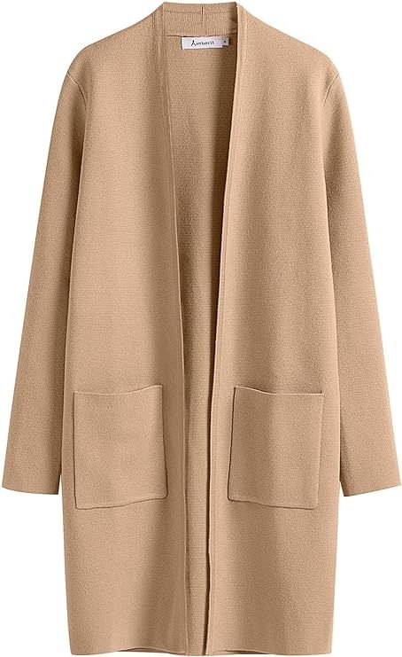 ANRABESS Cardigan Sweater for Women Casual 2024 Fall Fashion Coat Long Sleeve Open Front Knit Coatigan Outwear Light Camel X-Large at Amazon Women’s Clothing store 2023 Fall Winter Fashion, Comfy Jackets, Fall Fashion Coats, Sweaters Fall, Winter Fashion Coats, Winter Fashion Outfits Casual, Cardigan Sweaters, Chunky Wool, Womens Sweater