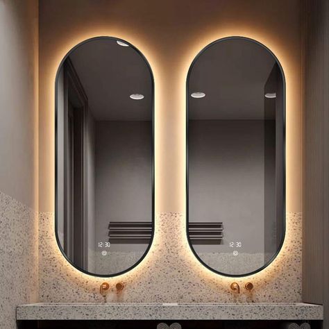 Showers With Windows In Them, Showers With Windows, Light Mirror Bathroom, Shower With Window, Mirror Bathroom Light, Bathroom Light Switch, Simple Vanity, Wall Mirror Ideas, Bathroom Lighting Sconces