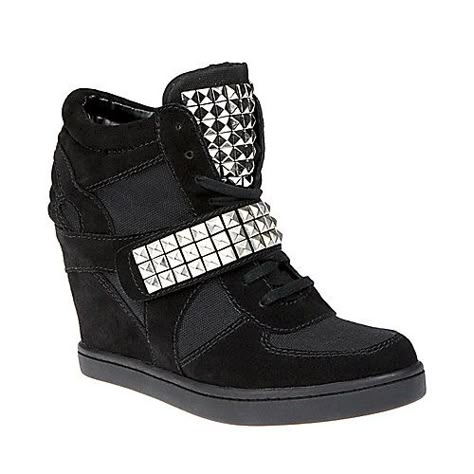 HAMLIT BLACK MULTI women's athletic fashion hightop - Steve Madden Sneaker Wedges, Black Wedge Sneakers, Steve Madden Wedges, Steve Madden Sneakers, Madden Boots, Suede Wedges, Wedge Sneakers, Shoes Pumps, Shoes And Boots