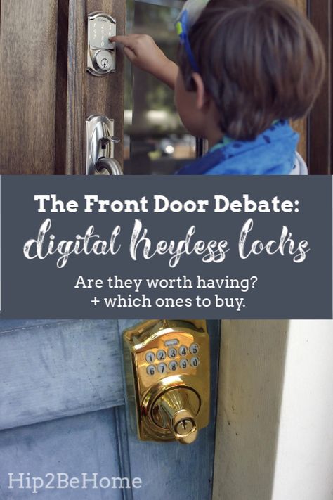 Debate: Are Keyless Digital Front Door Locks Worth It? Best Front Door Locks, Keypad Door Lock Keyless Entry, Front Door Locks Keyless Entry, Keyless Entry Front Door, Front Door Options, Mahogany Front Door, Keypad Door Locks, Keyless Door Lock, Front Door Hardware