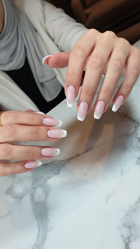 Autumn Nail Ideas, Ballerina Nails Designs, Blush Pink Nails, Makeup Nails Designs, Nagellack Trends, Autumn Nail, Ombre Acrylic Nails, Casual Nails, Classy Acrylic Nails