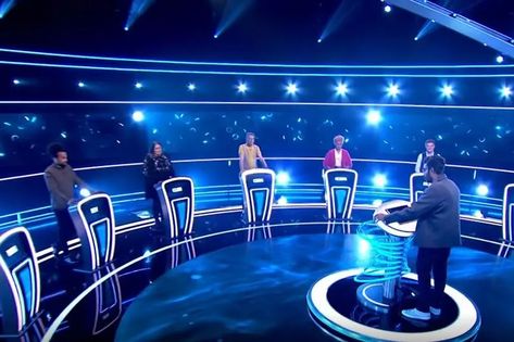 BBC's The Weakest Link viewers stunned to realise Coronation Street icon is part of the show - Manchester Evening News Fabric Installation, Spatial Design, Danganronpa 1, Internet Tv, Bbc One, Coronation Street, Booth Design, Game Show, New Shows