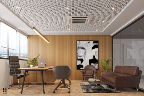 The Director Cabin. Director Cabin, Office Reception Table Design, Office Ceiling Design, Cabin Rooms, Office Room Design, Cabin Office, Cabin Interior Design, Cozy Interior Design, Office Interior Design Modern