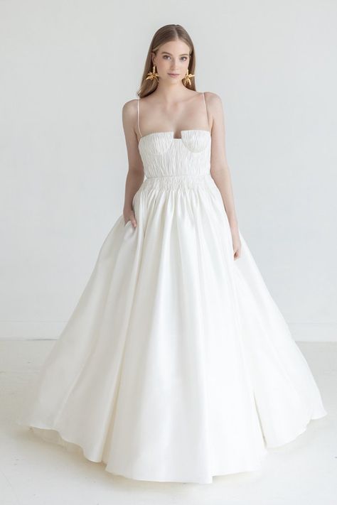 Watters — The White Gown Modern Ballgown, Watters Wedding Dress, Watters Bridal, Pretty White Dresses, Full Gown, Minimal Wedding Dress, By Watters, Contemporary Bridal, Dress Bridesmaids