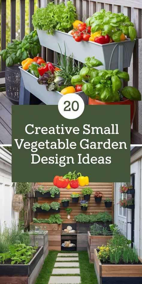 Explore 20 creative small vegetable garden design ideas to make the most of your space. Great for patios, balconies, and cozy backyard setups! Start growing today. #VegetableGardenDesign #SmallSpaceGardening #DIYGardenIdeas Luxury Plants, Vinegar, Plants