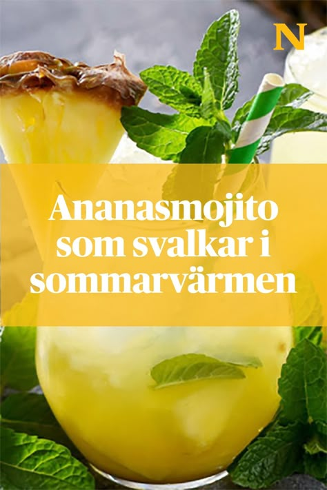 Ananasdrömmen är sann – så gör du tropiska succédrinken som svalkar i värmen! #ananas #mojito #drink #cocktail #sommardrinkar #recept Tropisk Fest, Mojito Drink, Mojito Recept, Juice Drinks, Eat And Drink, Mojito, Party Time, Food Ideas, Juice