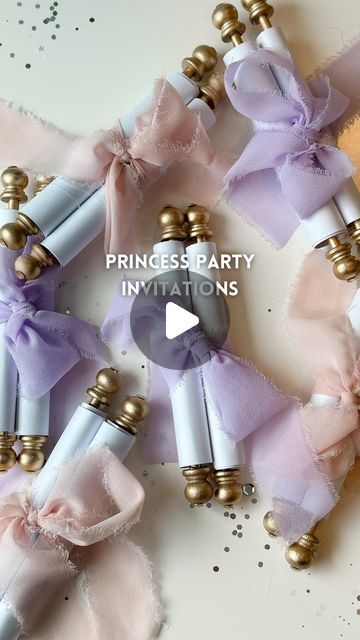 Princess Scroll Invitations, Diy Princess Invitations, Generic Princess Birthday Party, Princess Theme Birthday Party Invitation, 4th Princess Birthday Party Theme, 4th Birthday Disney Theme, Daughter Of The King Party Ideas, Disney Princess Favors, Cinderella Invitations Birthday