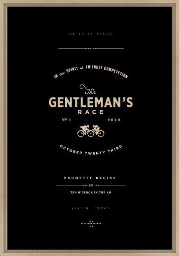 The gentleman's race Posters Inspiration, Posters Typography, Best Posters, Graphic Design Collection, Graphic Projects, 카드 디자인, Type Posters, Typography Letters, Typography Lettering