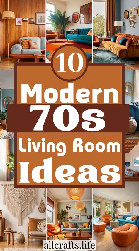 70s Living Room Ideas 70s Living Room 1970s Interior, Modern 70s Living Room, 70s House Interior, 70’s Living Room, 70s Interior Design Retro, 70’s Interior Design, 60s Living Room, 70s Inspired Living Room, 70s Living Room Decor