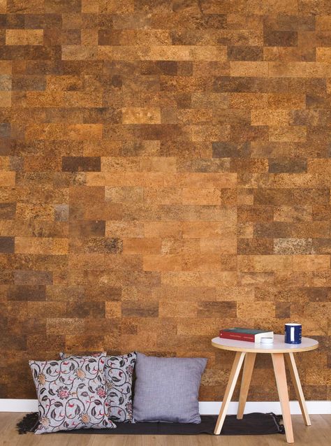 Our Bark wall covering sheets offer a simple way to transform any room to a cozy retreat or a warm sanctuary. This cork wall covering is made from the eco-friendly cork oak located in the Mediterranean. The bark is harvested every nine years and regrows over the 200+ year life of the tree. These cork panels are a stunning decor choice as well as offering health benefits and sustainability. #EcoFriendly #Green #Renewable #Warm #Quiet Bark Wall, Cork Wall Panels, Cork Panels, Reclaimed Wood Paneling, Cork Tiles, Acoustic Insulation, Green Office, Cork Wall, Cork Flooring