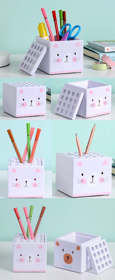 Diy Paper Desk Organizer, Paper Pen Stand, Pen Stand Painting Ideas, Pen Stand Ideas Handmade, Pencil Stand Diy, Diy Pen Stand, Pen Stand Craft, Pen Stand Diy, Pen Stand