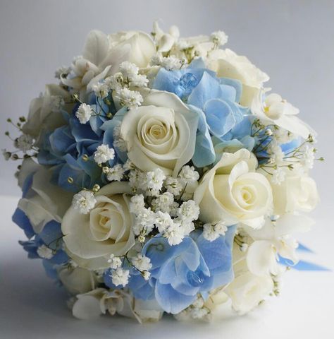 Blue Prom Flowers, Cinderella Flowers, Blue And White Flower Bouquet, Wedding Ideas Blue, Prom Flowers Bouquet, Celebrities Quotes, Prom Bouquet, Baby Blue Weddings, Design Humor