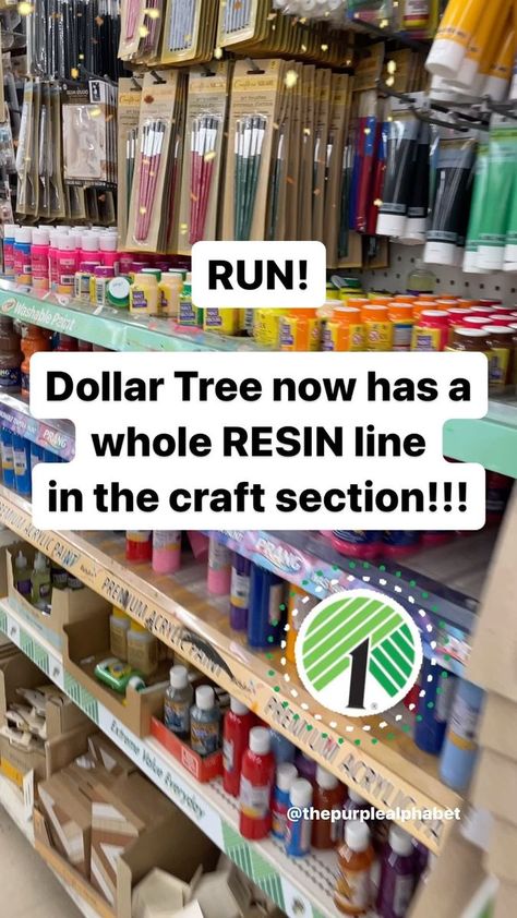 If you are a crafter then RUN to Dollar tree! There is a whole line of resin studio finds. They have the resin, molds, mica powders and mix ins! #DollarTreeCrafts #ResinArtFinds #CraftingOnABudget #DIYCrafts #ResinArtSupplies #DollarTreeHaul #CraftyFinds #AffordableCrafting #ResinCrafting #ThriftyCrafts #BudgetCrafting #CraftyDiscoveries #creativeonadime #thepurplealphabet #newatdollartree #dollartree #dollartreecommunity #dollartreeobsessed #dollartreecraft #dollartreeaddict | The Purple Alph Dollar Tree Resin Crafts, Mica Powder Crafts, Dollar Tree Resin, Resin Ideas To Sell, Thrifty Crafts, Resin Art Supplies, Dollar Tree Haul, Dollar Tree Hacks, Diy Things