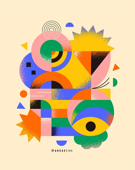 Portfolio | Ambartive Design Portfolios Ideas, Abstract Vector Design, Bauhaus Geometric, Cubism Design, Modular Design Graphic, Abstract Illustration Geometric, Abstract Art Geometric Design, Geometric Illustration Design, Geometric Abstract Painting