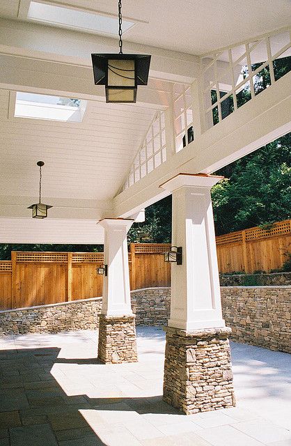 Carport Haven - pillars | Flickr - Photo Sharing! Garage Studio, Building A Porch, Carport Designs, Porte Cochere, Stone Pillars, Smitten Kitchen, Hells Kitchen, Patio Roof, House With Porch