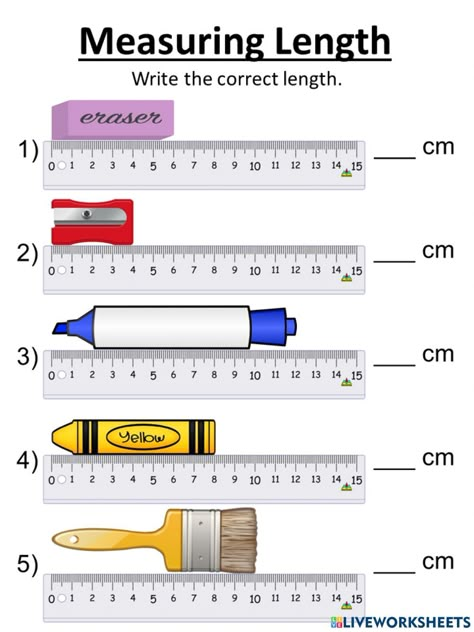 Measuring Length interactive worksheet for Y3. You can do the exercises online or download the worksheet as pdf. Measuring Length Activities, Length Worksheet, Math Measurement Activities, Envision Math, Measurement Worksheets, Measuring Length, Measurement Activities, Math Interactive, Math Measurement