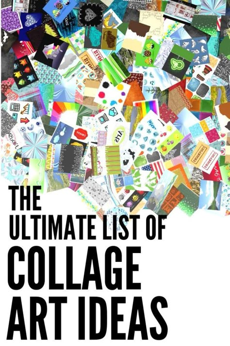 The Ultimate List of Collage Art Ideas - The Curiously Creative Paper Art Collage Ideas, Magazine Wall Art Collage, Paper Collage Art Ideas Easy, Middle School Collage, Creative Collage Ideas, Text Based Art, Collage Art Ideas, Surrealist Collage, Kunstjournal Inspiration