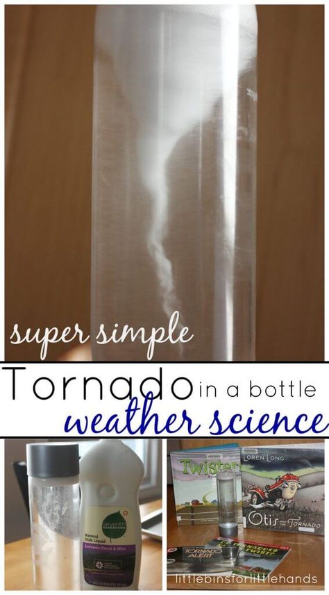 Easy Science Discovery Bottles | Little Bins for Little Hands 2nd Grade Science Fair Projects, 2nd Grade Science Experiments, Weather Science Activities, Tornado In A Bottle, Weather Experiments, Tornado Gif, Teaching Weather, Science Experience, Preschool Weather