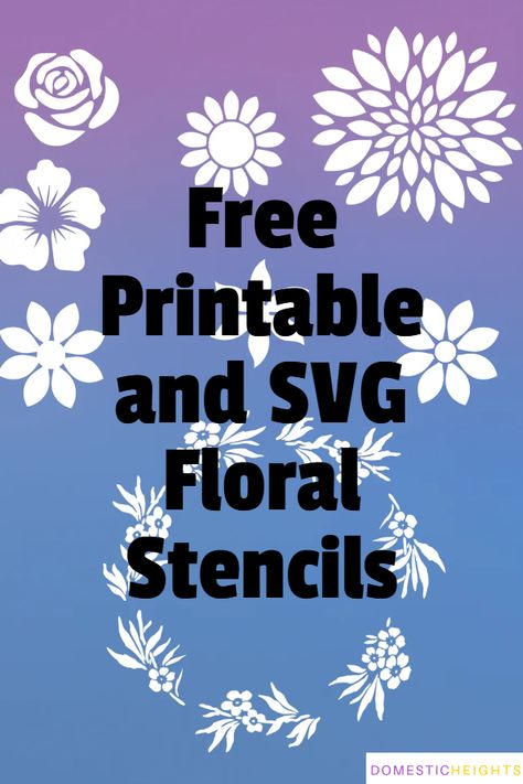 Flower Stencils Printables, Free Stencils Printables Templates, Floral Stencils, Stencils Printables Templates, Flower Stencil Patterns, Stencil Patterns Templates, Flower Stencils, Free Stencils Printables, Stencil Fabric