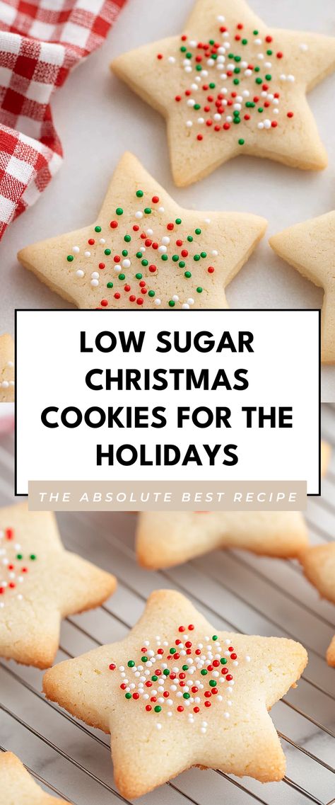 Image for Low Sugar Christmas Cookies for the Holidays Best Christmas Sugar Cookies Ever, Christmas Sweets For Diabetics, Toddler Christmas Cookies Healthy, Healthy Cutout Cookie Recipe, Less Sweet Cookies, Christmas Kringle Cookies, Low Sugar Gingerbread Cookies, No Sugar Sugar Cookies, Healthier Sugar Cookie Recipe