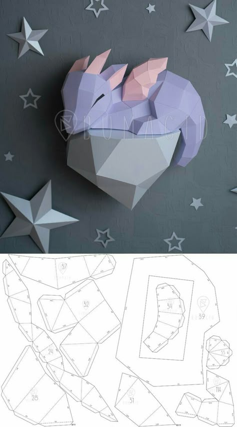 Diy Origami Home, Origami Home Decor, Paper Cut Outs, All Crafts, Folding Origami, Instruções Origami, Seni Dan Kraf, Origami 3d, Papercraft Templates