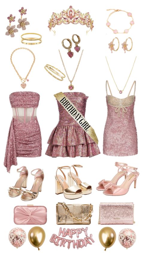 #pink #pinkbirthday #birthday #birthdayinspo #birthdaygirl #itgirl #fashioninspo #sweet16 #fyp 16 Birthday Outfit Ideas Sweet 16, 15 Birthday Dresses, 18th Birthday Party Outfit, Sweet 16 Outfits, 18th Birthday Outfit, 16th Birthday Outfit, Cute Birthday Ideas, Birthday Fits, Birthday Party Outfits