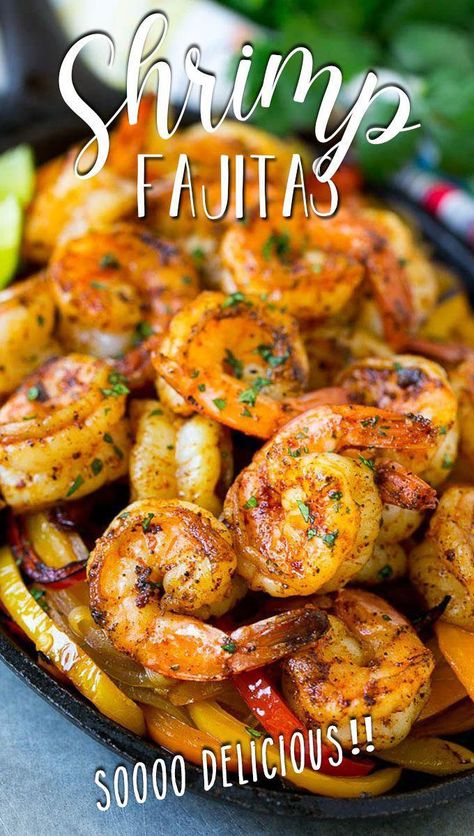 Seafood Fajitas, Shrimp Fajita Recipe, Mexican Shrimp Recipes, Fajita Seasoning Recipe, Seasoned Shrimp, Shrimp Fajitas, Shrimp Recipes Healthy, Shellfish Recipes, Shrimp Recipes For Dinner