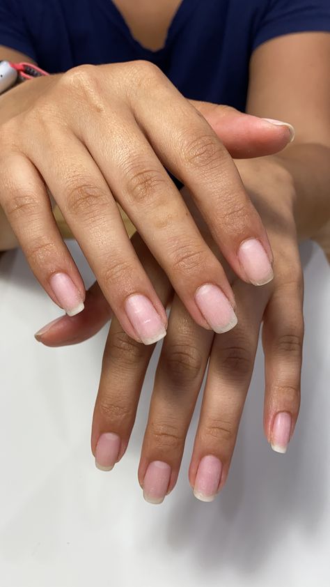 Nails Painted Natural, Natural Glossy Nails, Short Natural Nails Shape, Natural Nails Unpolished, Natural Like Nails, Filed Nails Natural, Fresh Manicure Natural, Buffed Nails Natural, Natural Nail Clear