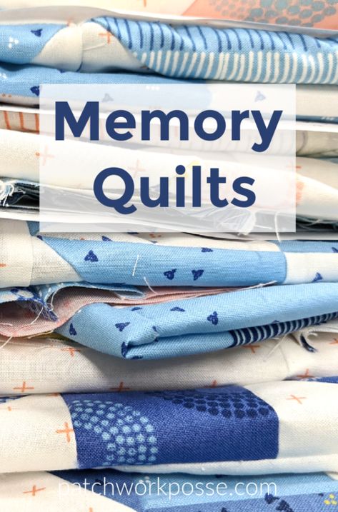 Memory Quilts: Everything You Need to Know 1 Memory Fabric Ideas, Memory Quilts From Clothes Men Patterns, Memory Blanket Ideas, Memory Blanket From Clothes, Memory Quilts From Womens Clothes, Memory Sewing Projects, Memorial Quilts From Clothes, Memory Quilt Patterns, Memory Quilts From Clothes Men