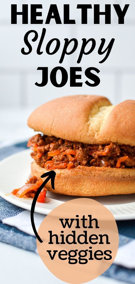 Veggie Sloppy Joes, Ground Turkey Sloppy Joes, Healthy Sloppy Joe Recipe, Healthy Sloppy Joes, Chicken Sloppy Joes, Homemade Sloppy Joe Recipe, Turkey Sloppy Joes, Healthy Ground Turkey, Homemade Sloppy Joes