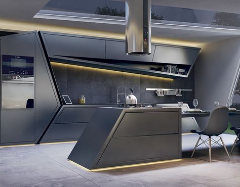 Kitchen Design on Behance Modern Kitchen 2020, Futuristic Interior Design, Artistic Kitchen, Kitchen 2020, Modern Kitchen Cabinet Design, Modern Kitchen Design Luxury 2020, Modern Kitchen Interiors, Kitchen Interior Design Modern, Contemporary Kitchen Design