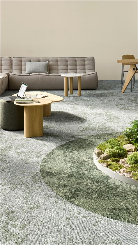 Create a Calming Interior Space with DESSO Grezzo Bloom Carpet Flooring Office, Carpet Tiles Ideas, Carpet Tiles Design, Workplace Interior, Classroom Carpets, Tile Carpet, Calming Interiors, Office Idea, Modular Carpet