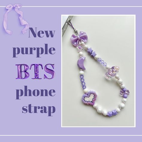 Phone Cases With Charms, Beads Aesthetic, Aesthetic Business, Handmade Keychains, Army Love, Bts Merch, Phone Strap, Kpop Bts, Phone Charm