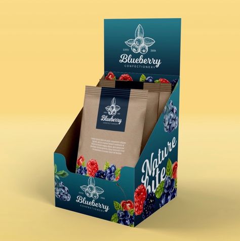 Printed Boxes Packaging, Display Boxes Ideas, Retail Box Packaging, Display Packaging Design, Food Display Design, Display Box Packaging, Product Stand Display, Display Box Ideas, Snack Display Ideas