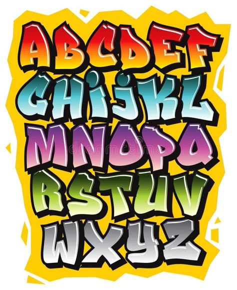 Comic Graffiti, Cool Fonts Alphabet, Free Graffiti Fonts, Graffiti Alphabet Styles, Alphabet Graffiti, Graffiti Lettering Alphabet, Doodle Font, Comic Font, Graffiti Letters