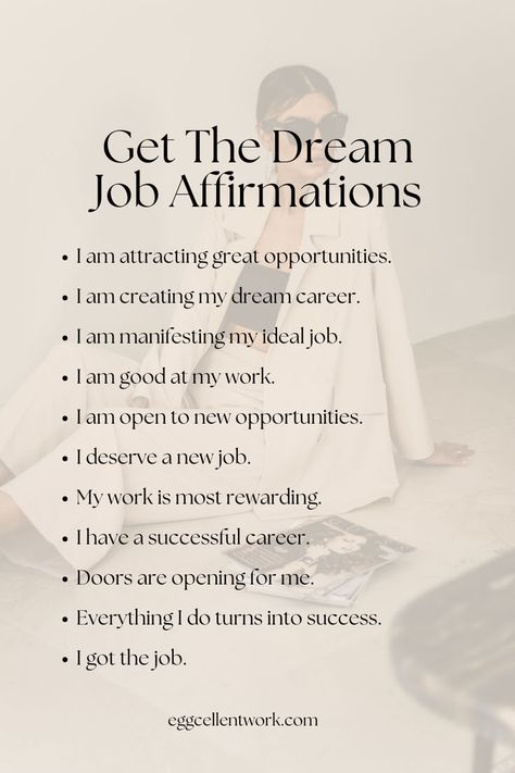 affirmations for manifesting a job manifesting your dream job job manifestation aesthetic manifestation job affirmations get the job affirmations dream job manifestation affirmation manifest a new job career affirmations job positivity quotes success goals quotes affirmation for career and money job affirmations new manifestation for career law of attraction job Manifesting A Job, Dream Job Quotes, Job Affirmations, New Job Quotes, Manifesting Money Affirmations, Best Affirmations, Career Affirmations, Job Motivation, I Got The Job