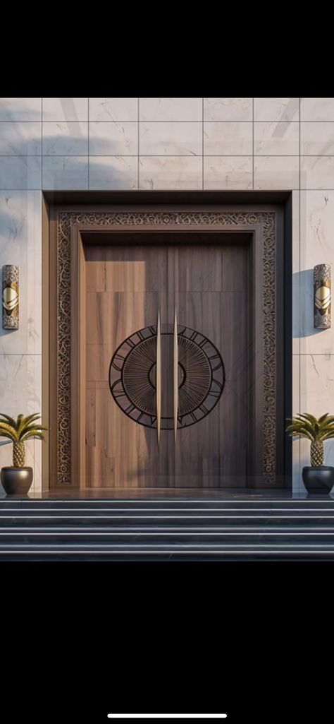 Double Door Entrance Front Entry, Main Door Design Double, Luxury Doors Entrance, Double Door Entryway Exterior, Formal Entryway Ideas, Main Door Frame Design, Latest Main Door Design Entrance, Main Door Double Door Designs, Main Door Design Entrance Modern Luxury