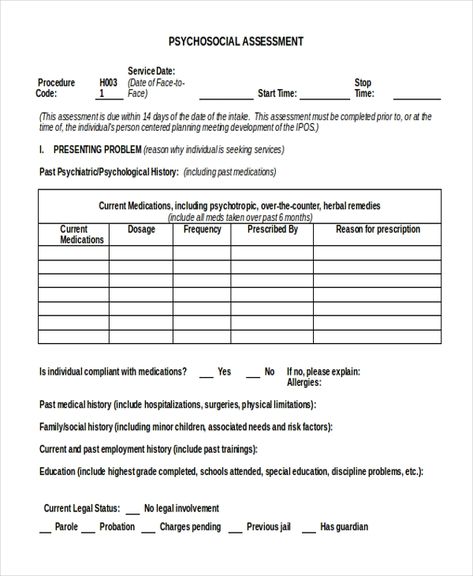 FREE 8+ Sample Psychosocial Assessment Forms in PDF | MS Word Psychosocial Assessment, Counseling Forms, Mental Health Assessment, Ceremony Program Template, Printable Programs, Nursing Assessment, Mental Health Clinic, Fillable Forms, Counseling Kids