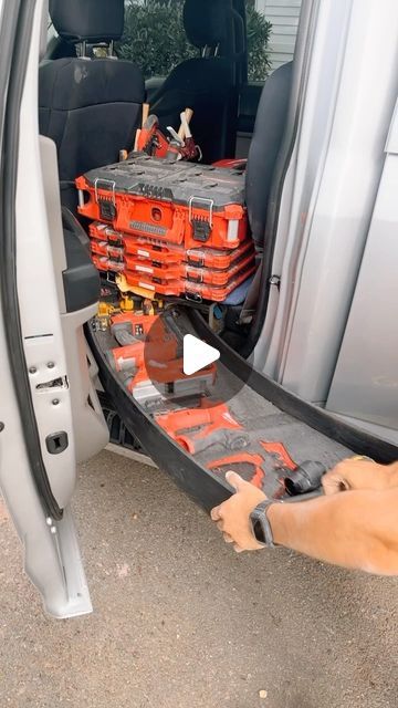 Extended Cab Truck Storage, Truck Rear Seat Storage, Pickup Truck Storage Ideas, Pickup Truck Tool Storage Ideas, Back Seat Tool Storage Truck, Truck Bed Drawers Diy, Van Drawers Storage Ideas, Truck Bed Tool Organization, Truck Bed Organization Diy