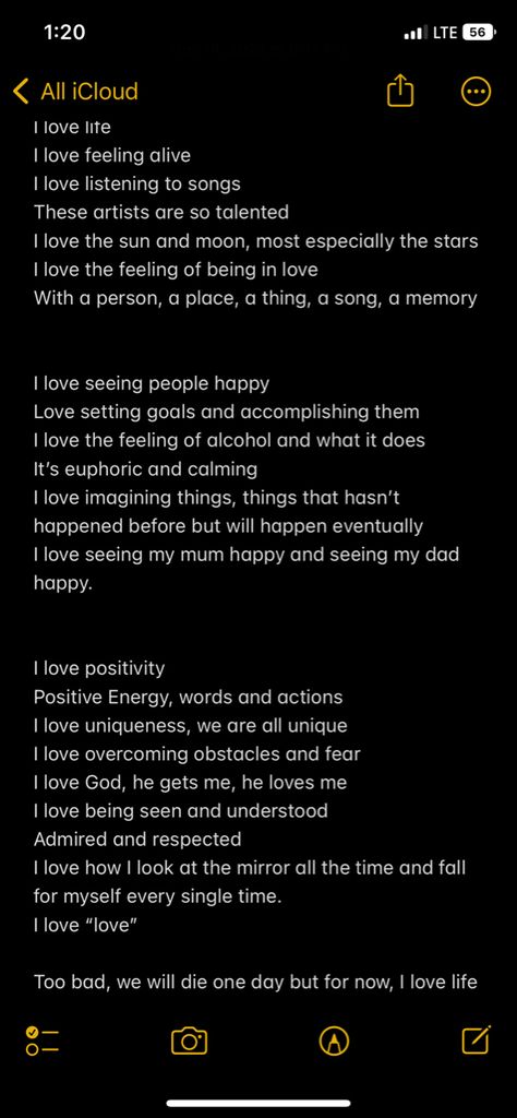 I hate talking to people about my problems and sometimes, about my life, what i like and dislike. The notes on my phone has been so good in my self expression journey and writings as well. In this note, i was talking about the few things i love and how much i am grateful to God for being able to express myself. #pinterest #words #writings #lovestay #explore Writing Feelings, Like And Dislike, Grateful To God, Talking To People, Journal Inspiration Writing, What To Write About, Words That Describe Me, Words That Describe Feelings, Listen To Song