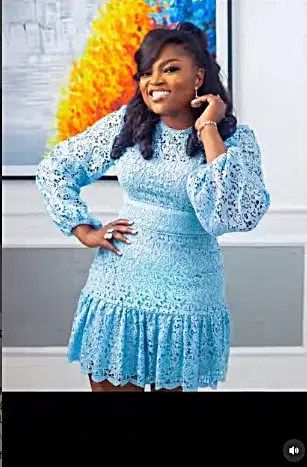 What you should stop wearing after the age of 40 – Funke Akindele shares delectable photos Cord Lace Gown Styles, Lace Short Gown Styles, White Lace Dress Short, Lace Dress Outfit, Lace Dress Classy, Ankara Long Gown Styles, Lace Gown Styles, African Lace Dresses, Cord Lace