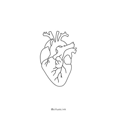 Realistic Heart Line Art, Heart Fineline Tattoo, Minimalist Flash Tattoo, Fineline Flash Tattoo, Flash Tattoo Heart, Minimalist Tattoo Heart, Heart Tattoo Black And White, Heart Tattoo Fine Line, Fineline Heart Tattoo