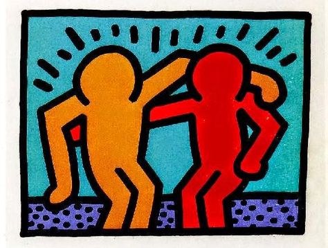 Art Least: Friendship Keith Haring Prints, Keith Haring Art, Haring Art, Claes Oldenburg, Lucio Fontana, Best Buddies, Jasper Johns, Art Lessons For Kids, Jean Michel Basquiat