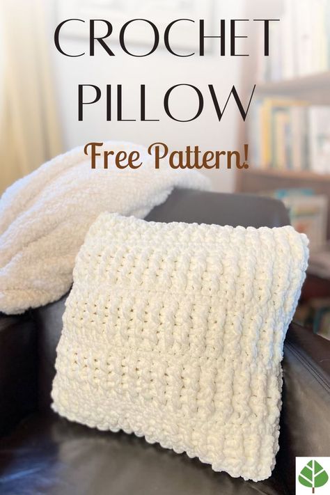 Free Crochet Pillow Pattern Throw Pillow Cover Pattern, Crochet Cushion Covers, Pillow Cover Crochet Pattern, Chunky Yarn Crochet Pattern, Chunky Yarn Crochet, Crochet Pillow Patterns Free, Crochet Cushion Pattern, Cushion Cover Pattern, Crochet Throw Pattern