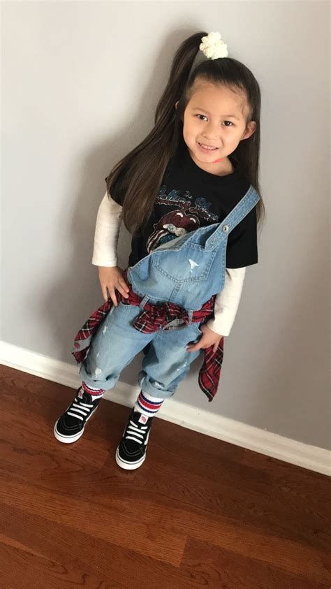 90S Outfit Ideas For Toddler at Olgaamaya -  #90s #Ideas #Olgaamaya #Outfit #Toddler Overall 90s Outfit, 90s Fashion Overalls Outfits, Kids 90s Outfit Ideas Girls Diy, 80s Outfits For Kids, Decades Day Spirit Week Kids, 80s Toddler Outfit Ideas, 90s Toddler Outfit, Kids Decade Day Outfits, Overalls 90s Outfit