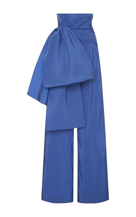 Silk Faille High Waisted Sash Pant by ROSIE ASSOULIN for Preorder on Moda Operandi Elegant Trousers Outfit, Draped Pants, 2piece Outfits, Side Pants, Fashion Artwork, Lace Gown Styles, Draping Fashion, Top Moda, Fashion Tops Blouse