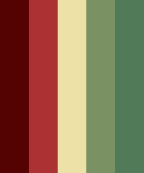 Vintage Red and Green Color Palette Red Color Pallets, Maroon Color Palette, Christmas Palette, Red Color Combinations, Vintage Colour Palette, Christmas Color Palette, Color Palette Challenge, Red Color Schemes, Red Colour Palette