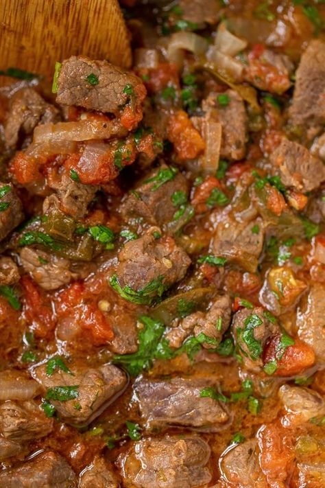 Beef Stew Meat Mexican Recipes, Mexican Recipes With Beef, Mexican Stew Meat Recipes, Bistec Recipe, Mexican Soups, Mexican Beef Stew, Mexican Meat, Mexican Steak, Beef Stew Meat Recipes