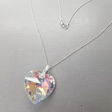 Heart Stone Necklace, Swarovski Heart Necklace, Swarovski Jewelry Necklace, Swarovski Pendant, Swarovski Heart, Fancy Watches, Crystal Heart Necklace, Swarovski Crystal Hearts, Crystal Heart Pendant