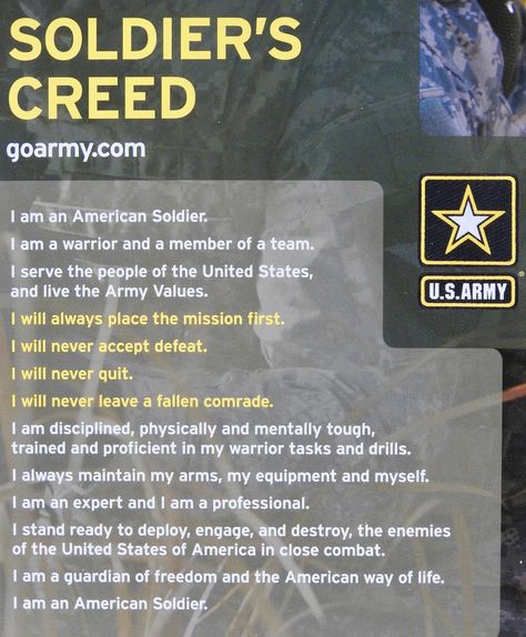 Basic training for the next post #soldier #combat #Army #creed #mission #christian #Jesus #instructor #heaven #life #recruit Army Tips For Women, Army Creed, Army Tips, Mission Christian, Us Army Basic Training, Soldiers Creed, Army Boot Camp, Army Values, Army Basic Training